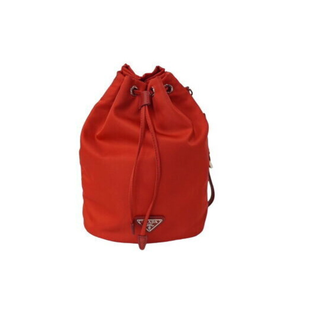 Prada Nylon Drawstring Red Triangle Logo Accessor… - image 1
